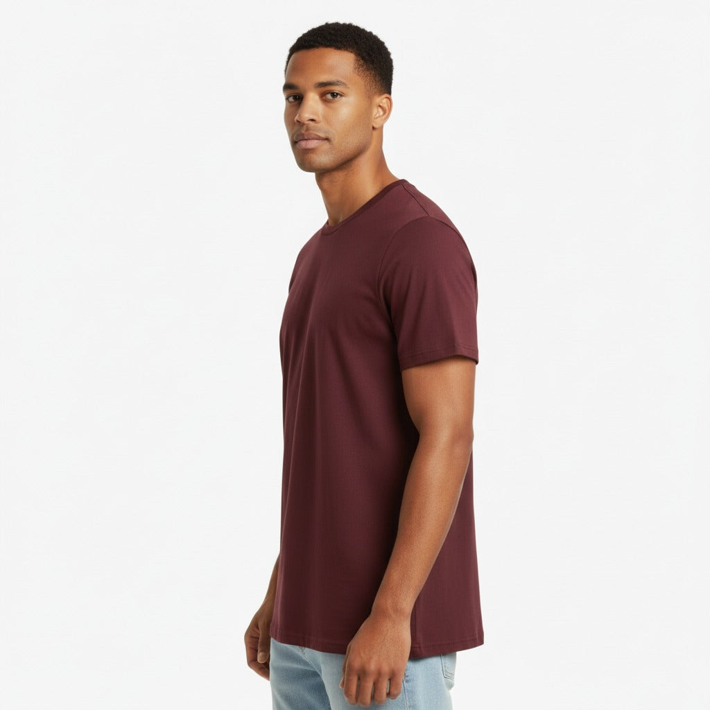 The Closet Inc Men Basic T-Shirts “ Plain Burgundy