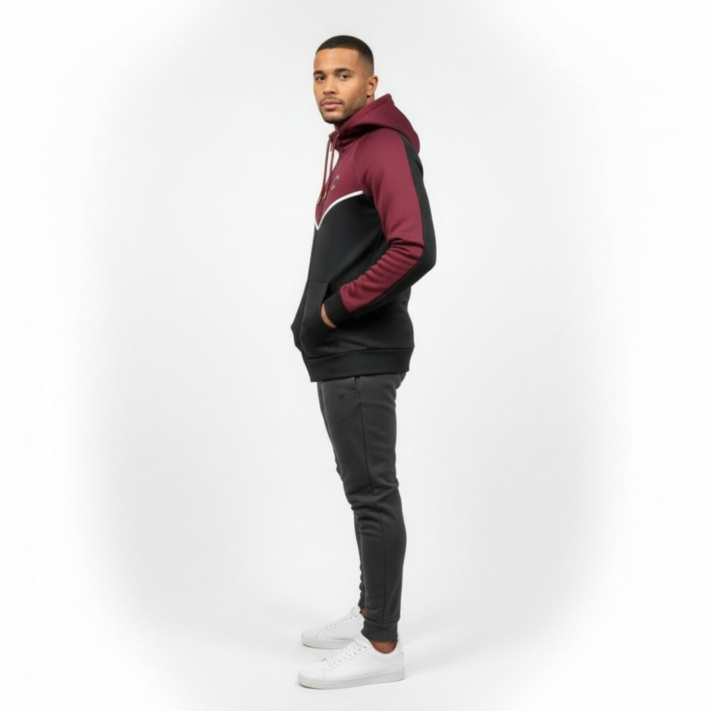 Men's The Closet Inc. Tech Fleece Top - Black/Maroon
