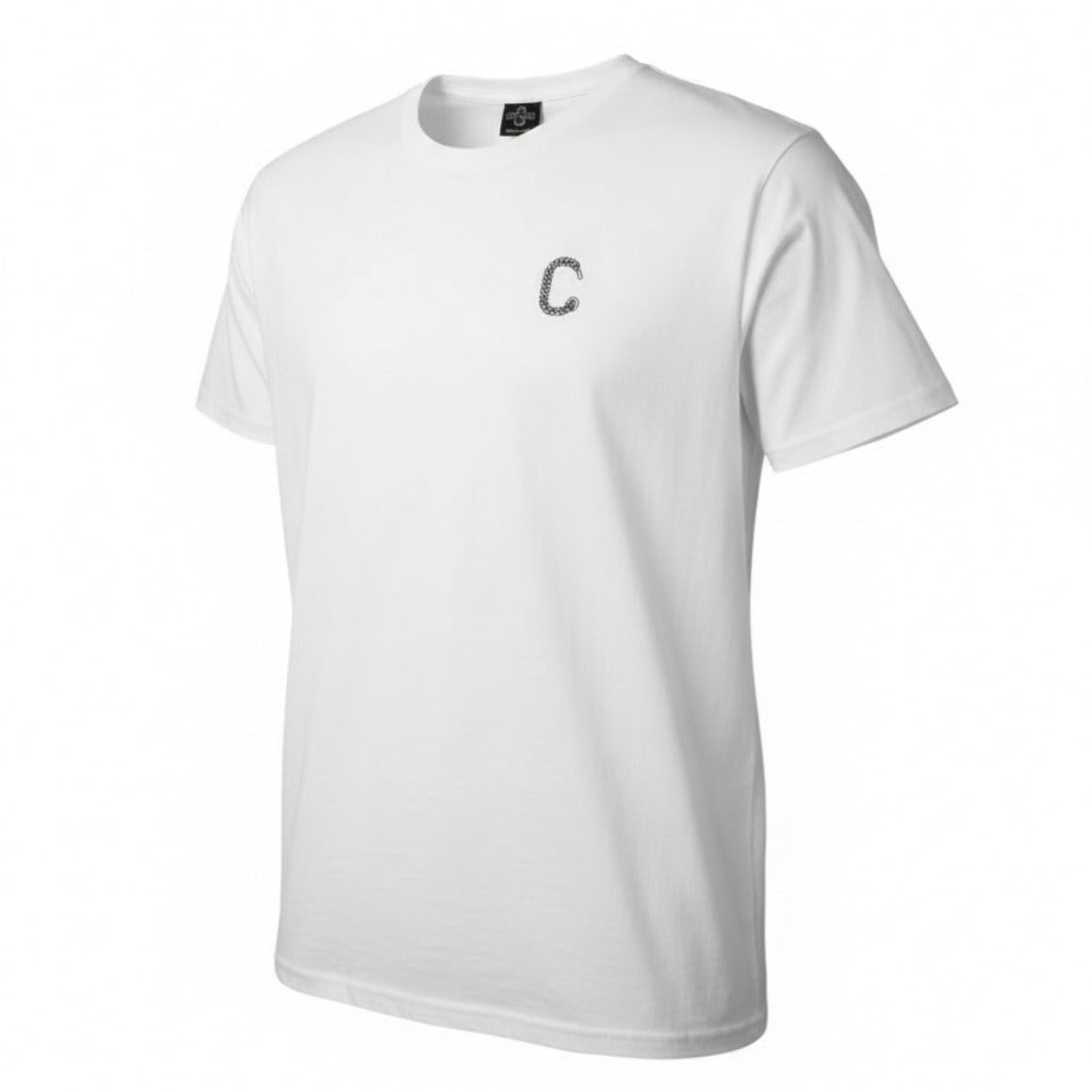 Men's The Closet Inc. Plain T-Shirt (White-Blk Logo)