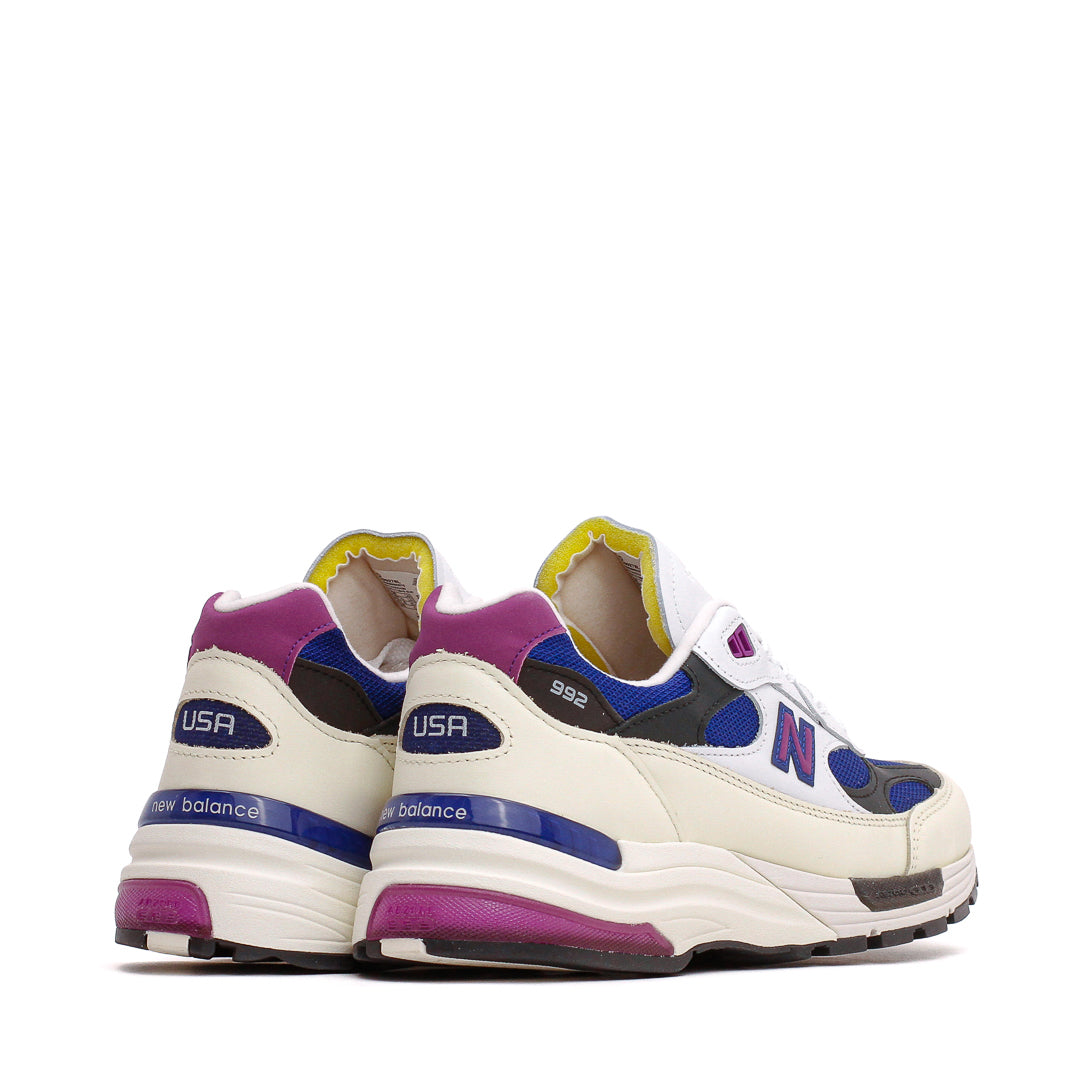New Balance Men Made in USA 992 White Royal Purple Fuschsia U99278L