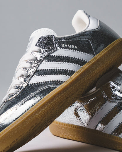 Adidas Women Samba OG Silver Metallic Core JR0035