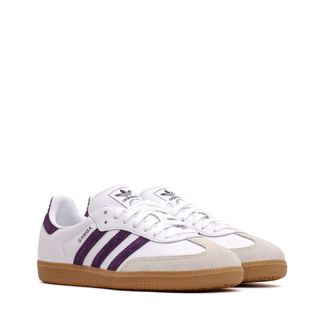 Adidas Women Samba OG White Alumina Aurora Plum JS1392