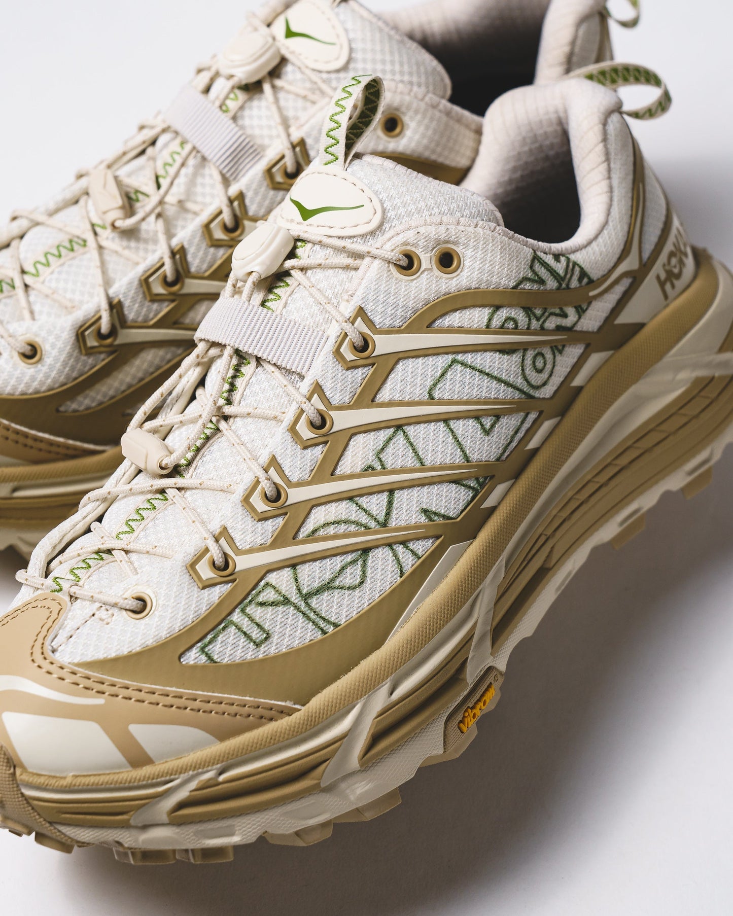 Hoka One One Unisex Mafate Three2 Wordmark Khaki Oatmilk 1175490-KKT