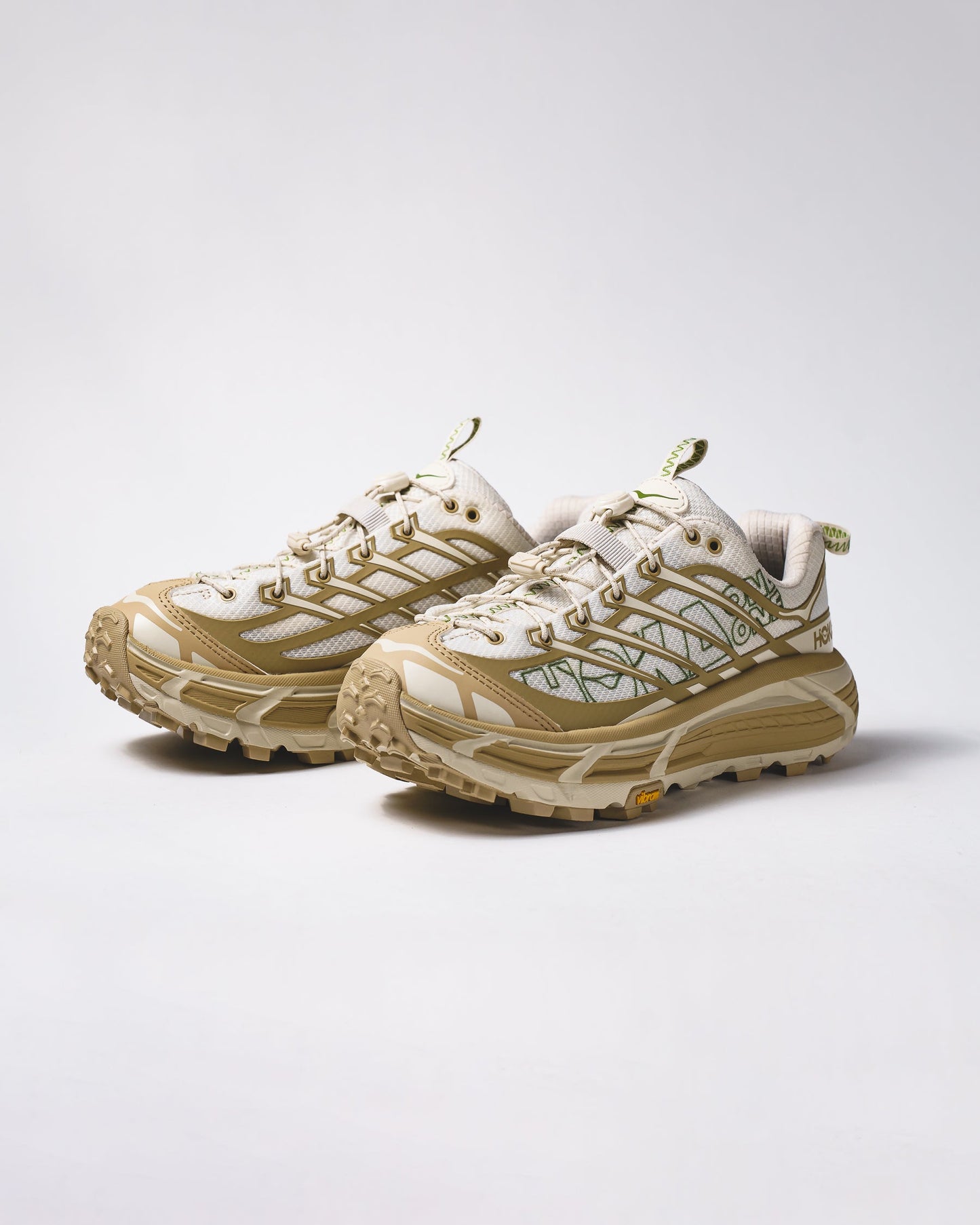 Hoka One One Unisex Mafate Three2 Wordmark Khaki Oatmilk 1175490-KKT