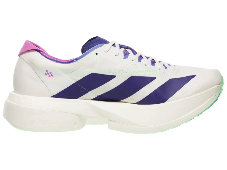 Adidas | Adizero Adios Pro 4 | Men's | Core White/Collegiate Purple/Lime Burst