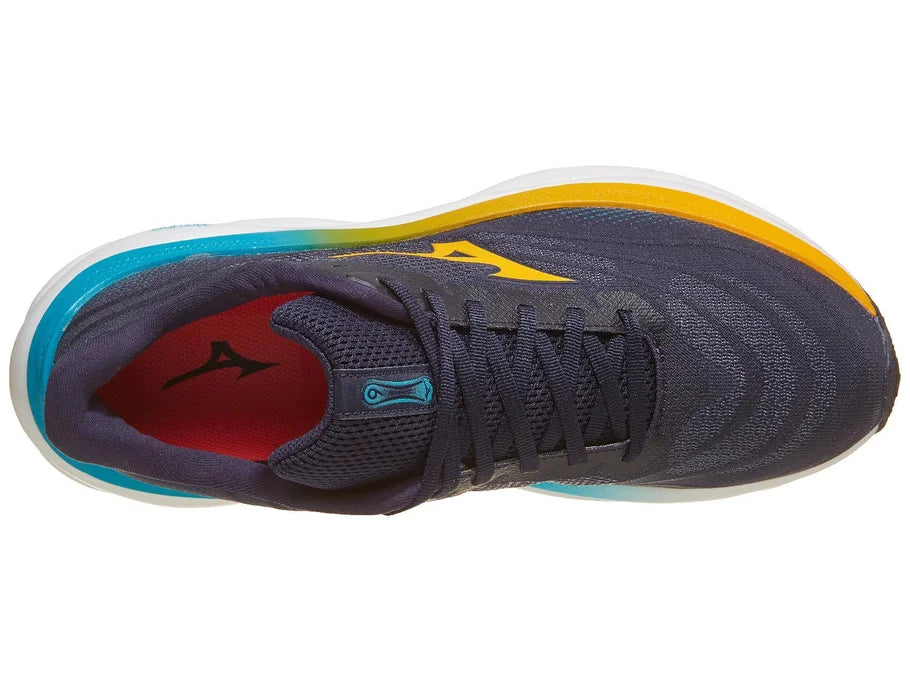 Mizuno | Wave Sky 9 | Men's | Baritone Blue/Citrus