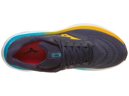 Mizuno | Wave Sky 9 | Men's | Baritone Blue/Citrus