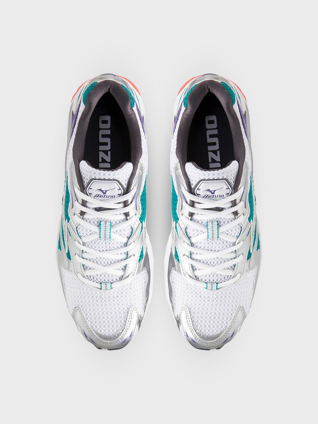 Mizuno Wave Rider 10 Sneakers | Silver/Teal Blue