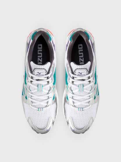 Mizuno Wave Rider 10 Sneakers | Silver/Teal Blue