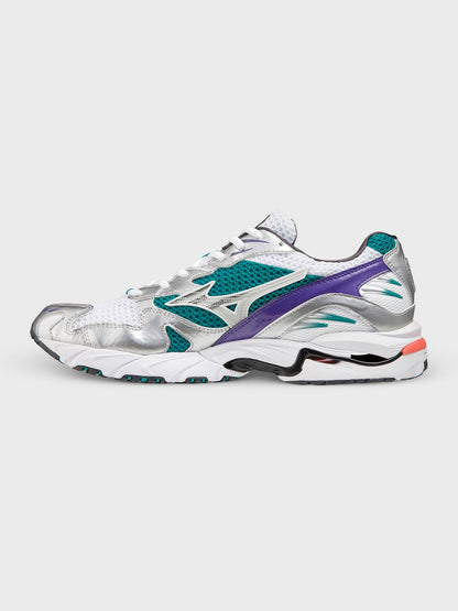 Mizuno Wave Rider 10 Sneakers | Silver/Teal Blue