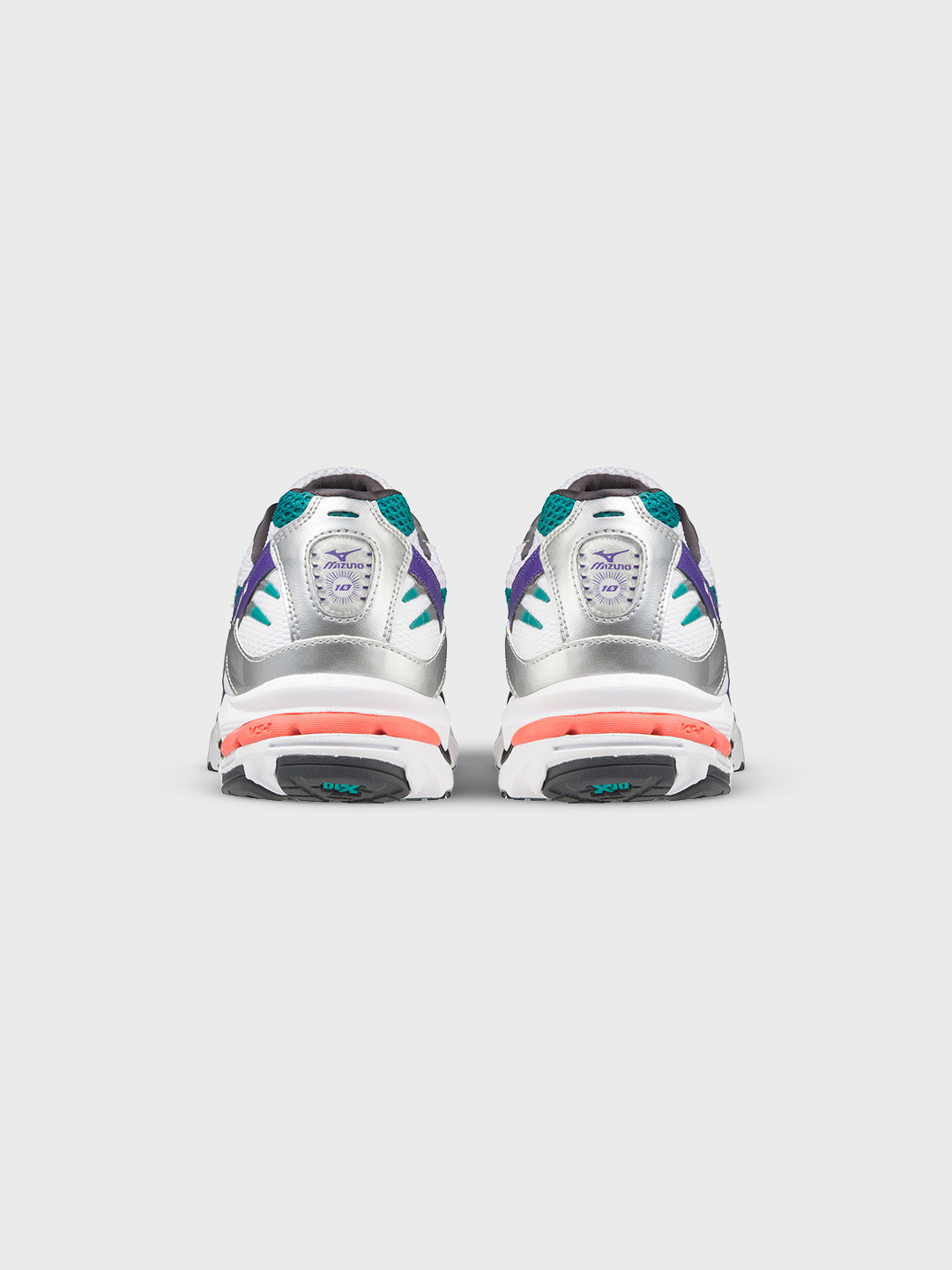 Mizuno Wave Rider 10 Sneakers | Silver/Teal Blue
