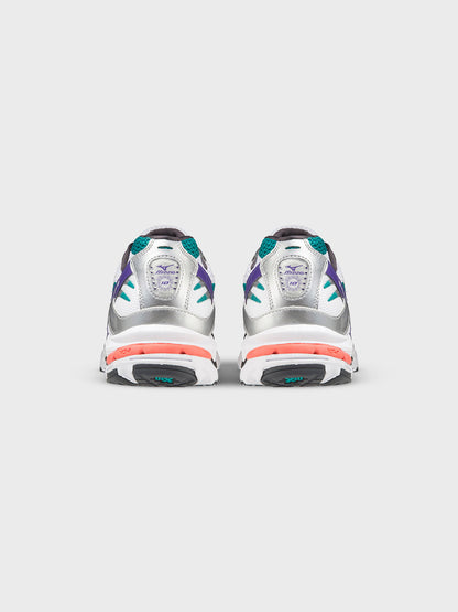Mizuno Wave Rider 10 Sneakers | Silver/Teal Blue