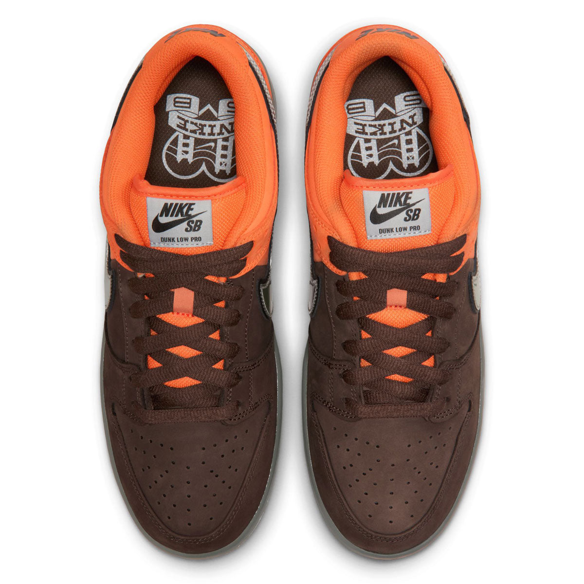 Nike SB Muni Fast Pass Dunk Low Pro Shoes - Safety Orange/Wolf Grey/Baroque Brown