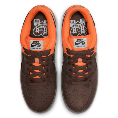 Nike SB Muni Fast Pass Dunk Low Pro Shoes - Safety Orange/Wolf Grey/Baroque Brown