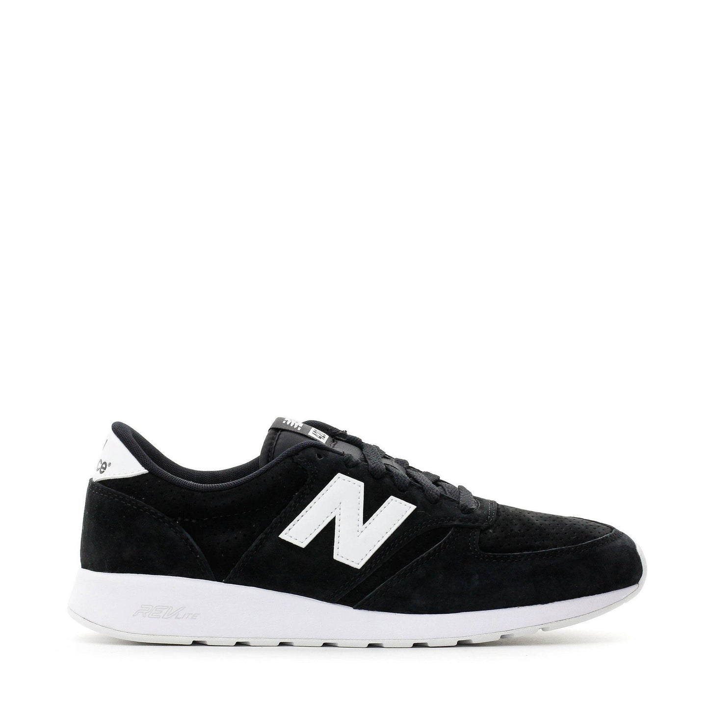 NEW BALANCE LIFESTYLE RE-ENGINEERED REVLITE BLACK WHITE SUEDE MRL420SN ***