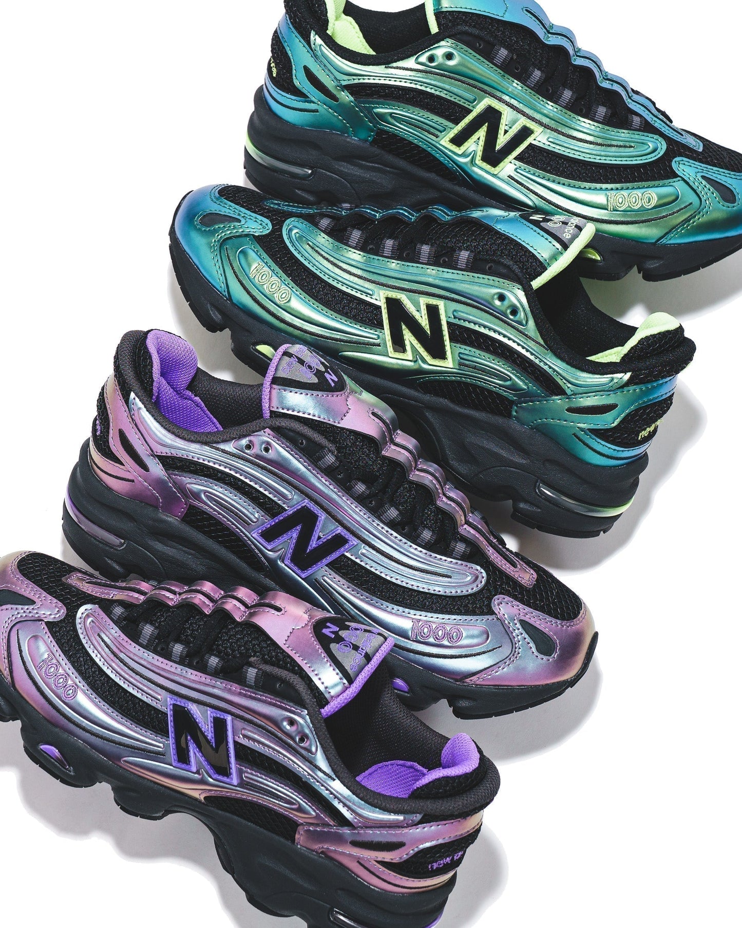 New Balance Unisex 1000 Faded Black Electric Indigo U10004WR