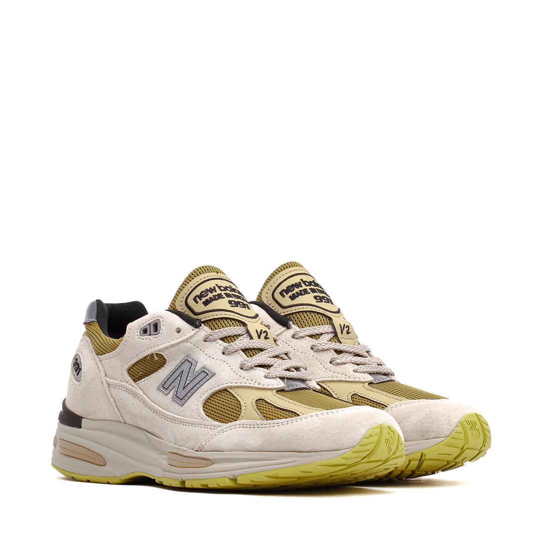 New Balance Unisex Made in UK 991v2 Neo Synthesis Silver Birch U991PW2