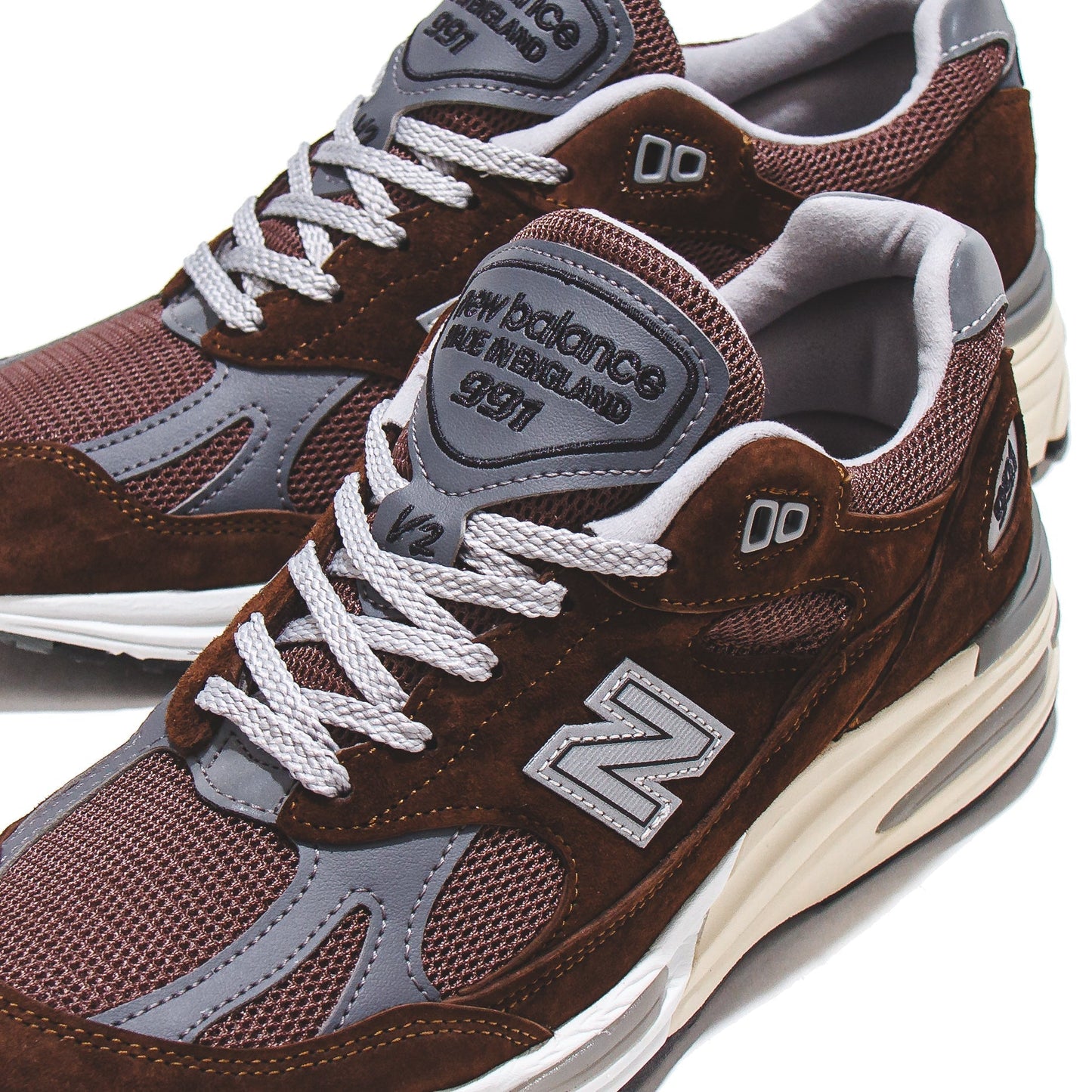 New Balance Unisex Made in UK 991v2 Pinecone U991BR2