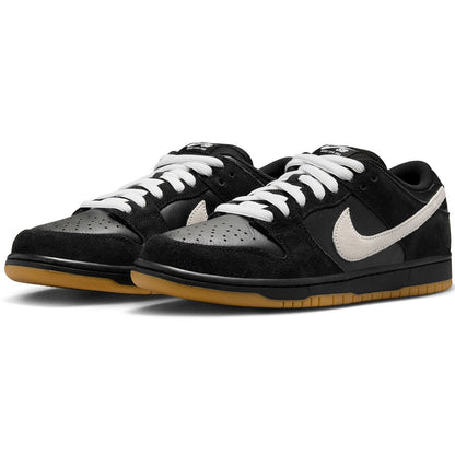 Nike SB Dunk Low Pro Shoes - Black/White/Black/Gum/Light Brown
