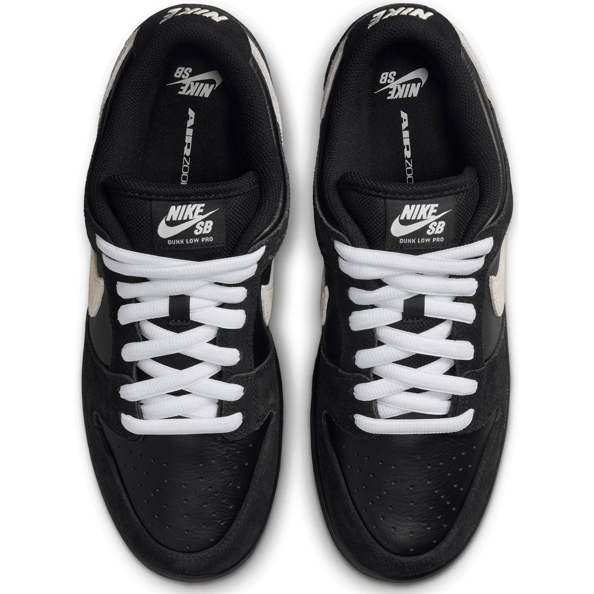 Nike SB Dunk Low Pro Shoes - Black/White/Black/Gum/Light Brown
