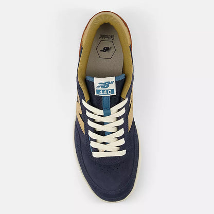 New Balance Numeric 440 V2 Navy Tan Shoes (NM440BWT)