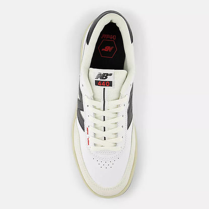 New Balance Numeric 440 V2 WIDE White Black Red Shoes