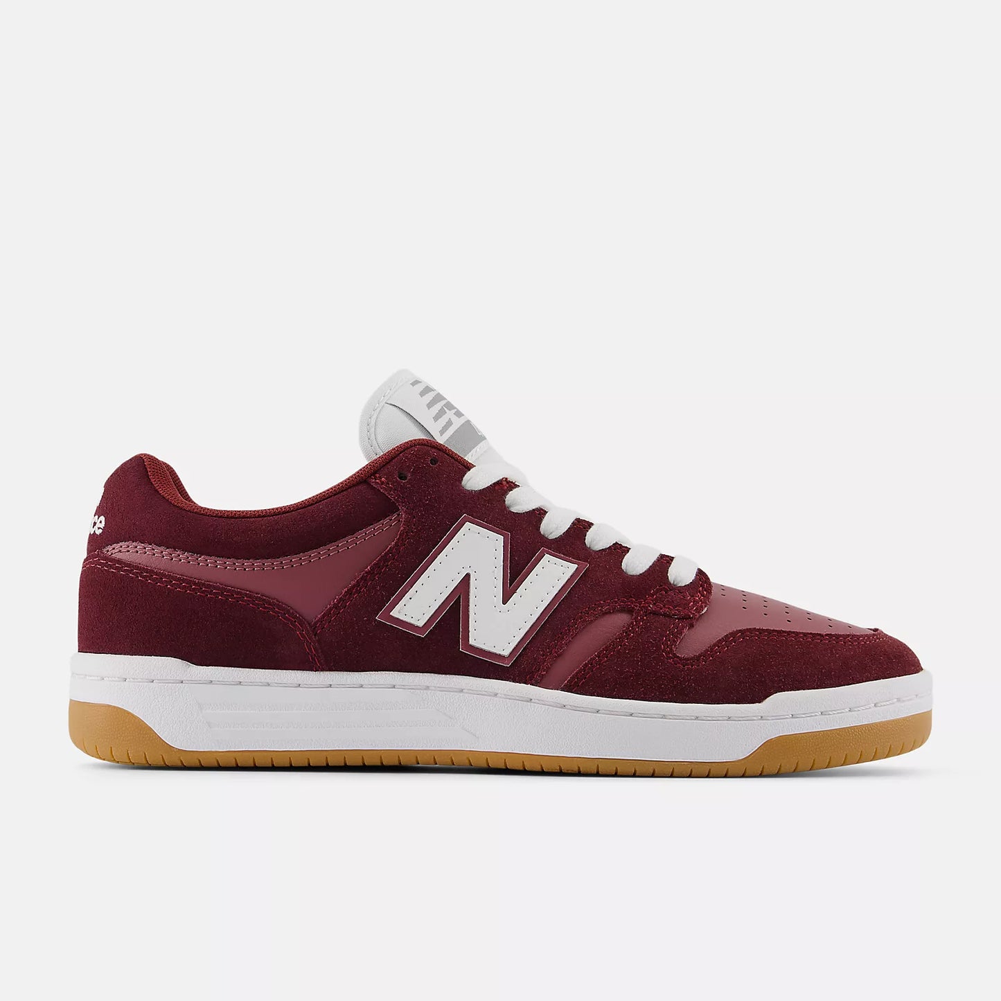 New Balance Numeric 480 WIDE Burgundy White Gum Shoes