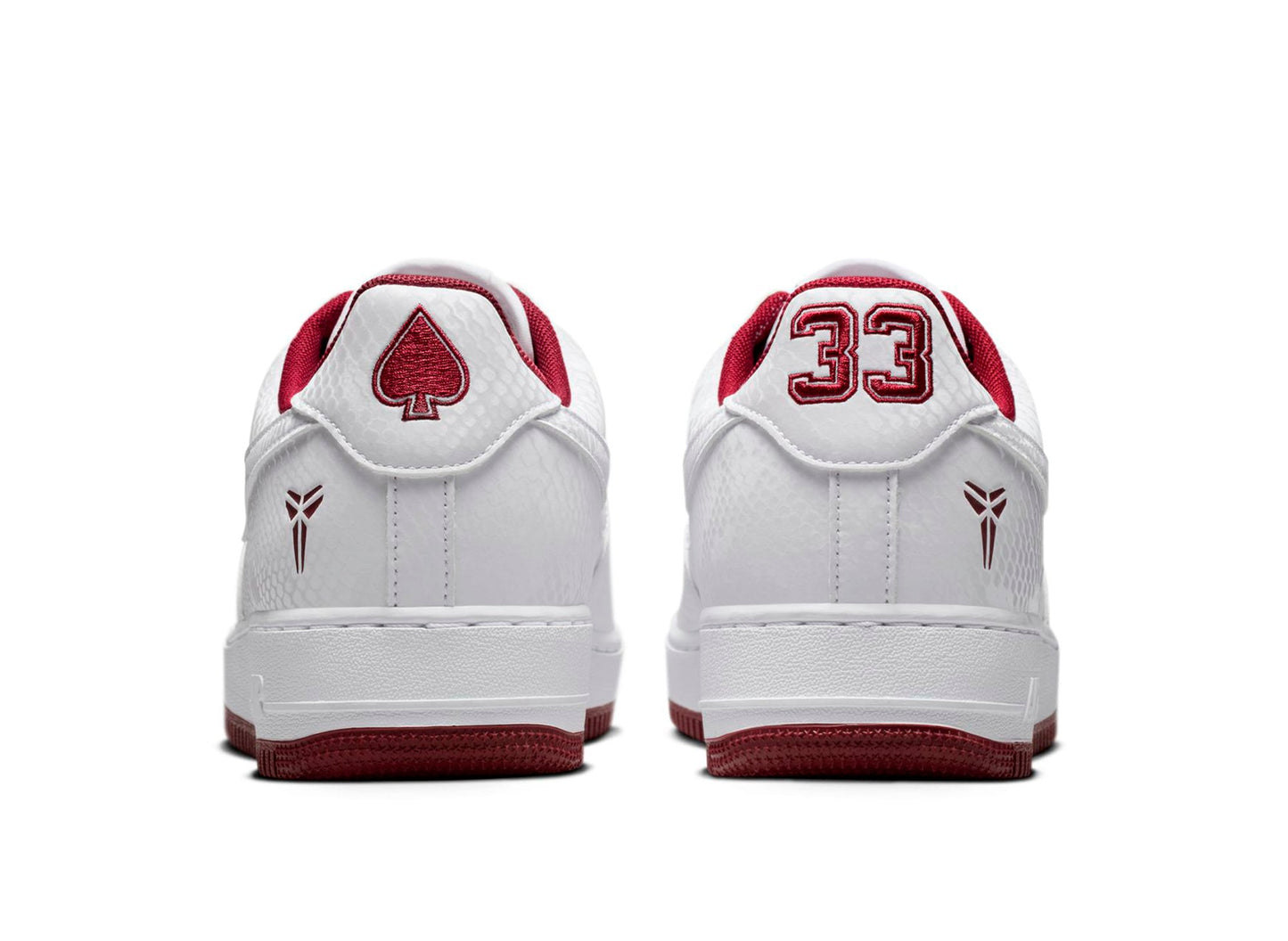 Nike Kobe Air Force 1 Low in White / Team Red