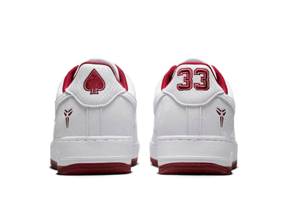 Nike Kobe Air Force 1 Low in White / Team Red