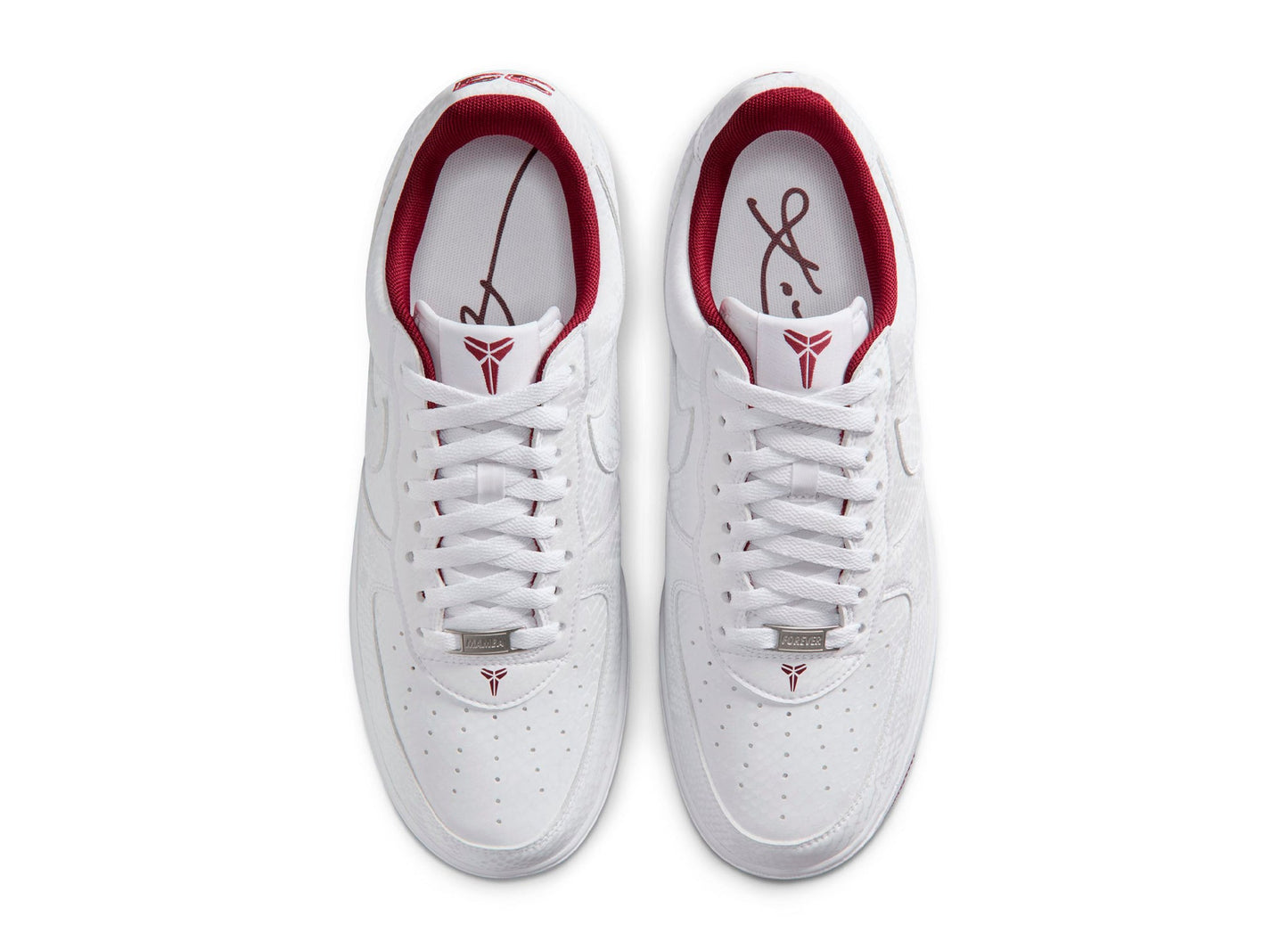 Nike Kobe Air Force 1 Low in White / Team Red