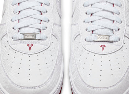 Nike Kobe Air Force 1 Low in White / Team Red