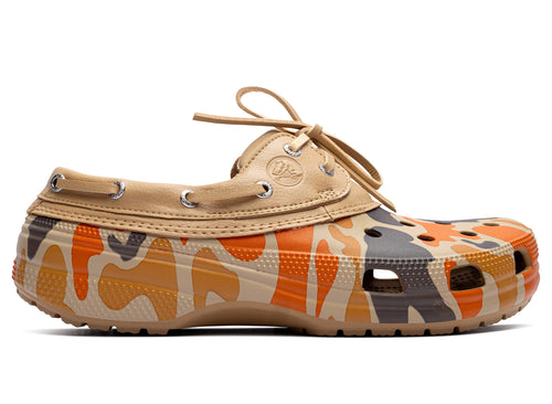 Crocs Classic Duck Camo Boat Shoe in Shocking Orange Duck Camo