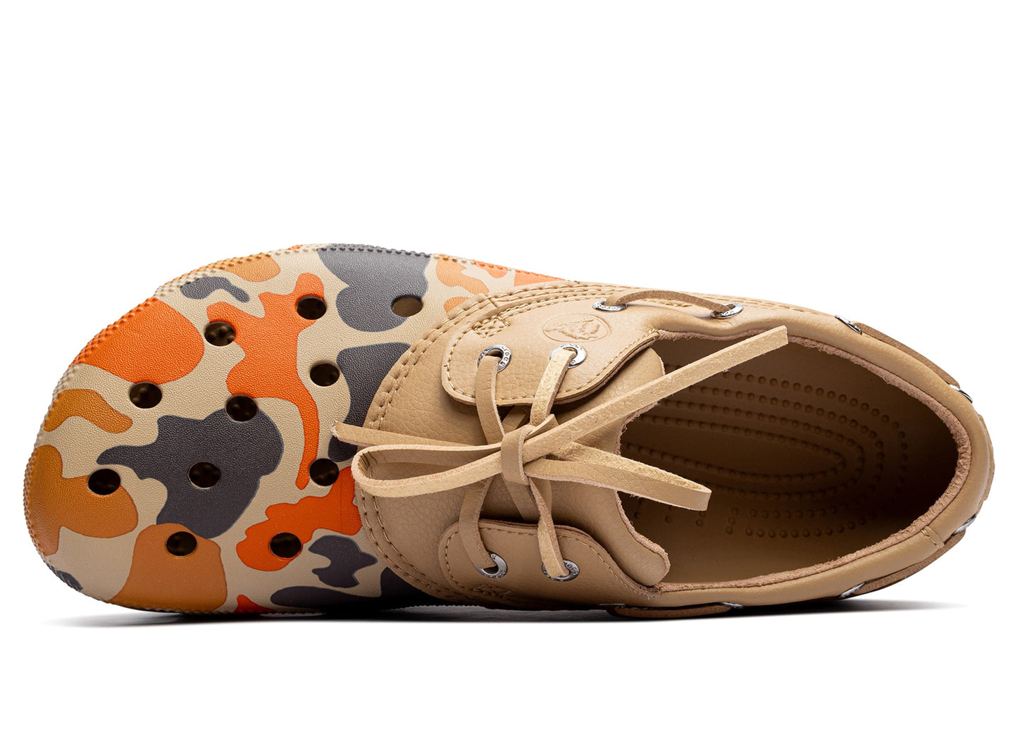 Crocs Classic Duck Camo Boat Shoe in Shocking Orange Duck Camo