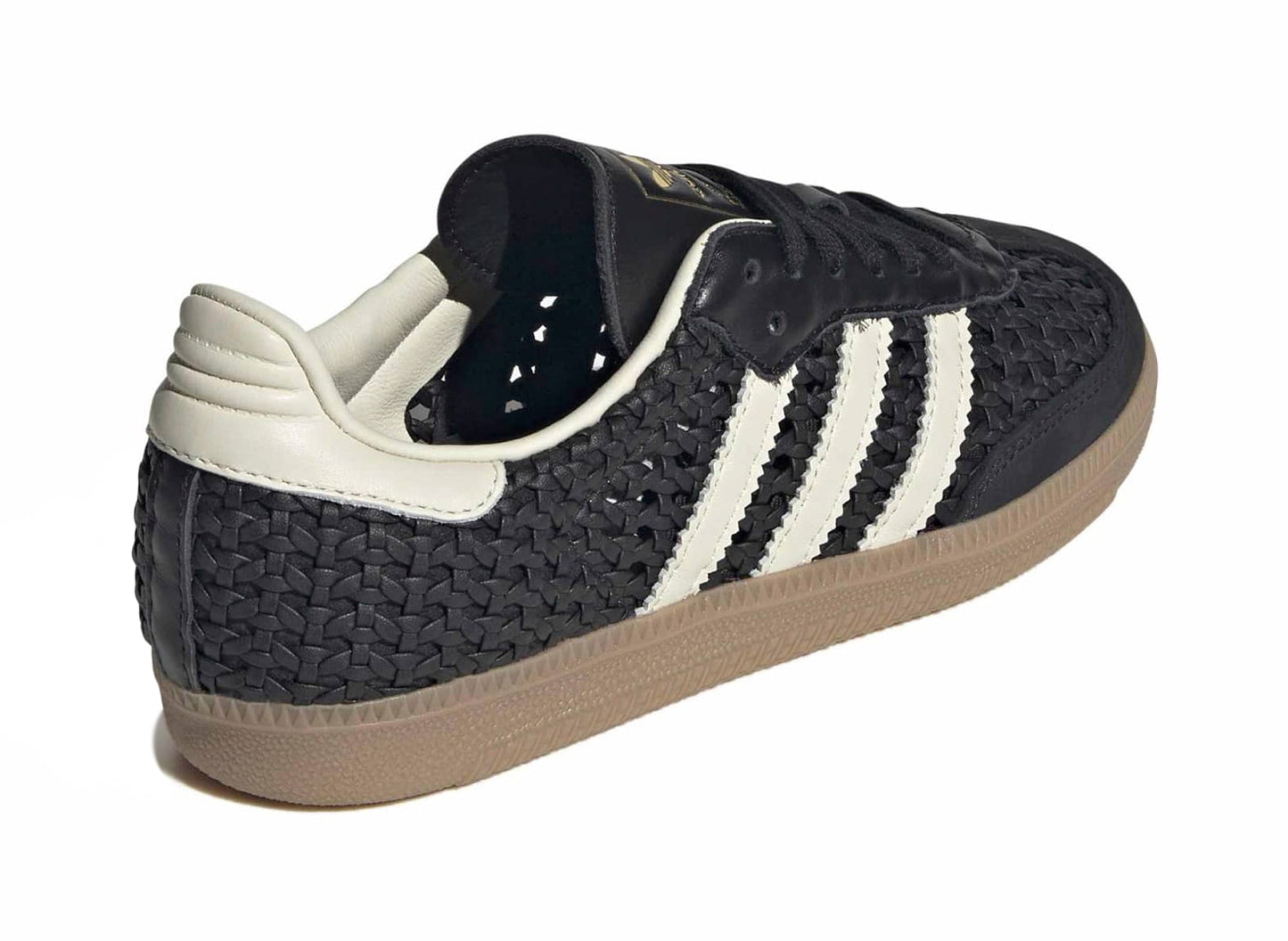 Women's Adidas Samba OG 'Basketweave' in Core Black / Cream White