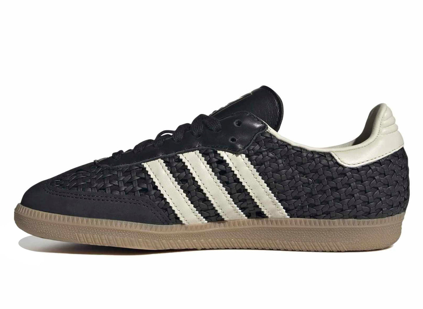 Women's Adidas Samba OG 'Basketweave' in Core Black / Cream White