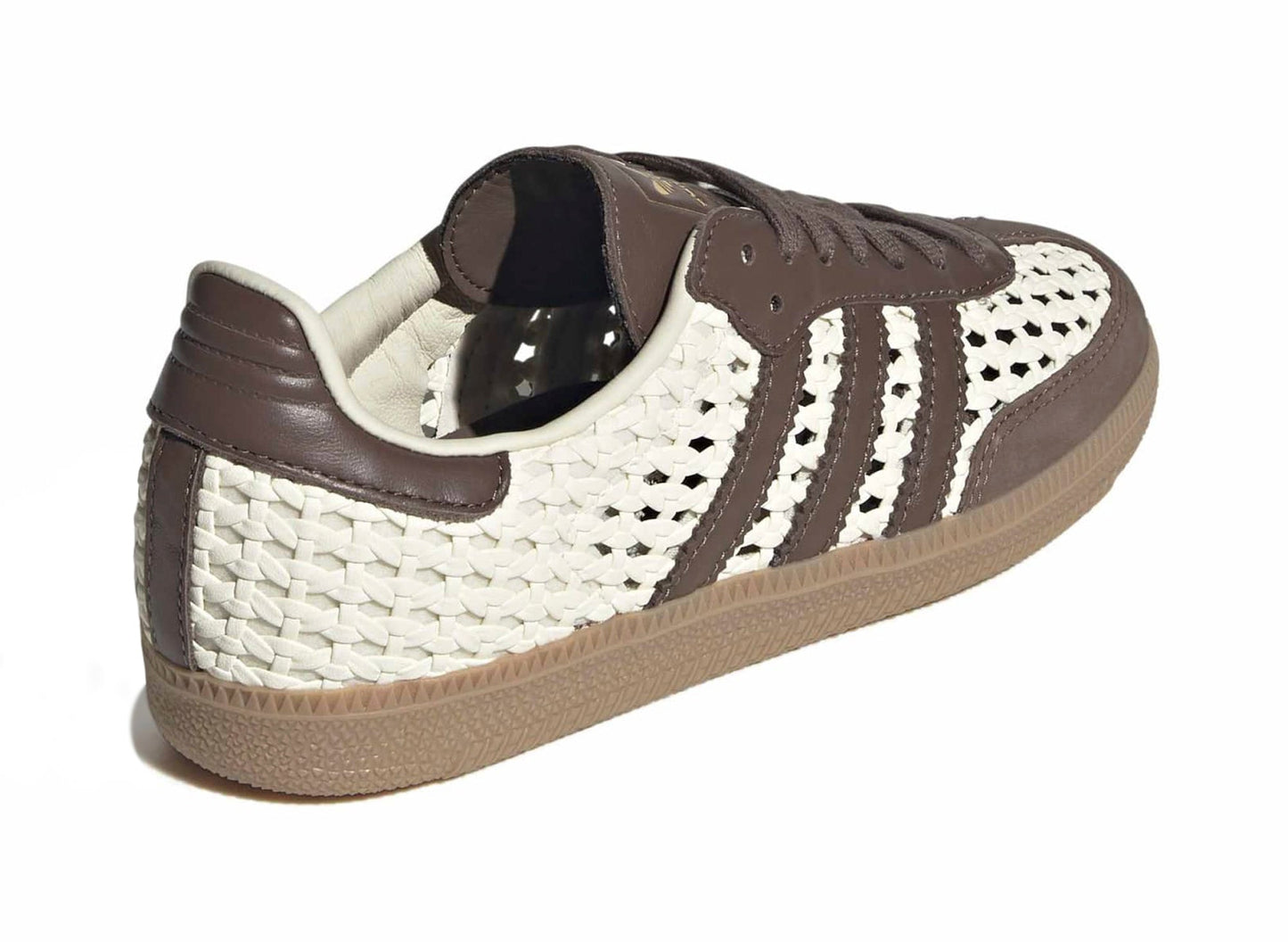 Women's Adidas Samba OG 'Basketweave' in Cream White / Earth Strata
