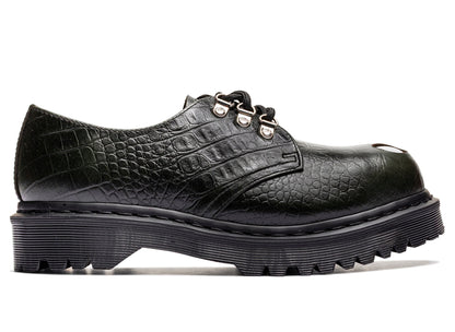 Dr. Martens Crocodile 1461 Bex Steel Toe Leather Shoes in Forest Green