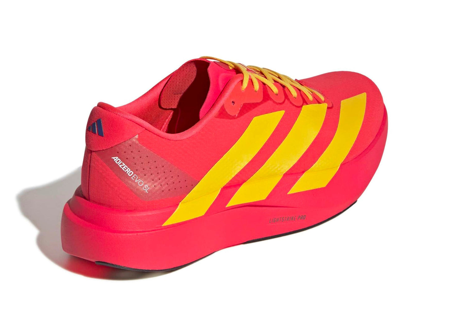 Adidas Adizero EVO SL Woven in Lucid Red / Bold Gold