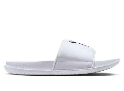 Nike Kobe Offcourt Slide in White / Court Purple