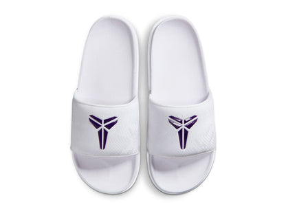 Nike Kobe Offcourt Slide in White / Court Purple