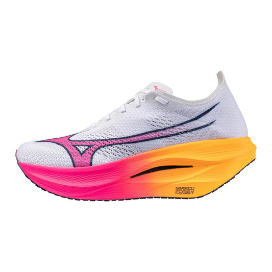 Mizuno | Wave Rebellion Pro 3 | Unisex | White/Tang Orange