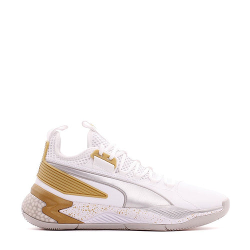 Puma Basketball Uproar Hybrid Court White Metallic Silver Men 192775-09