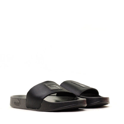 PUMA LEADCAT SATIN PUMA BLACK WOMEN SANDAL SLIDES 365338-01 ***