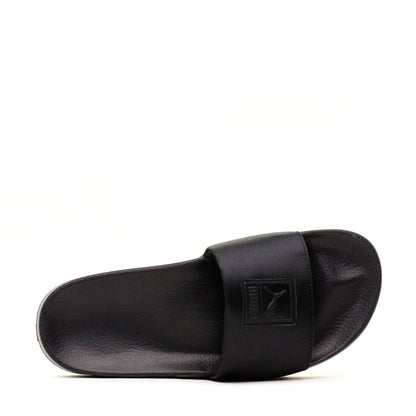 PUMA LEADCAT SATIN PUMA BLACK WOMEN SANDAL SLIDES 365338-01 ***