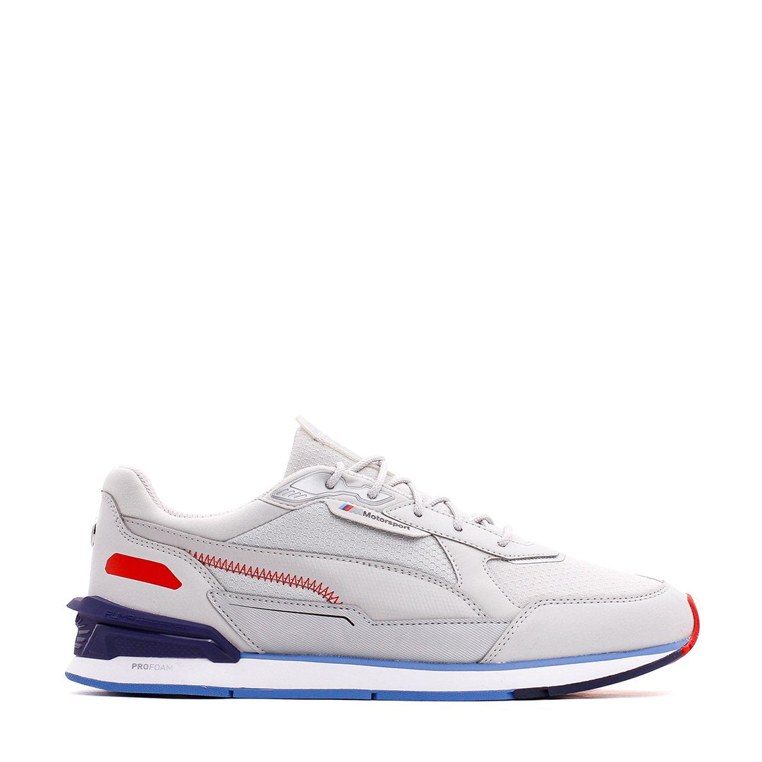 Puma Men BMW MMS Low Racer Gray Violet Marina White Core 306805-02
