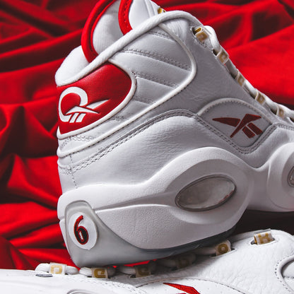 Reebok Classics Basketball Men Question Mid Allen Iverson Dr J #6 White Red GX0230