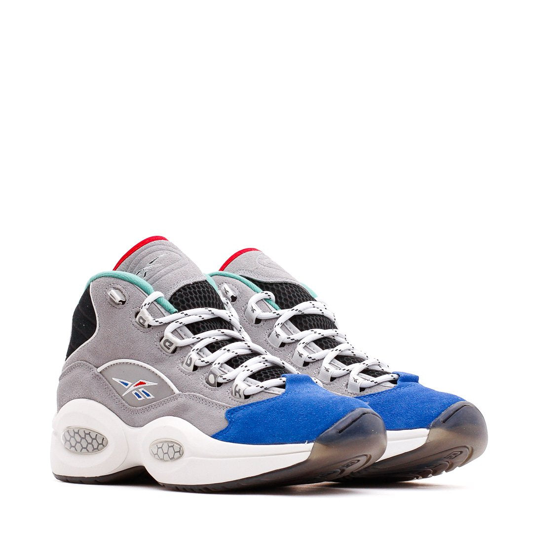 Reebok Classics Basketball Men Question Mid Allen Iverson Draft Night Grey Blue GZ7283