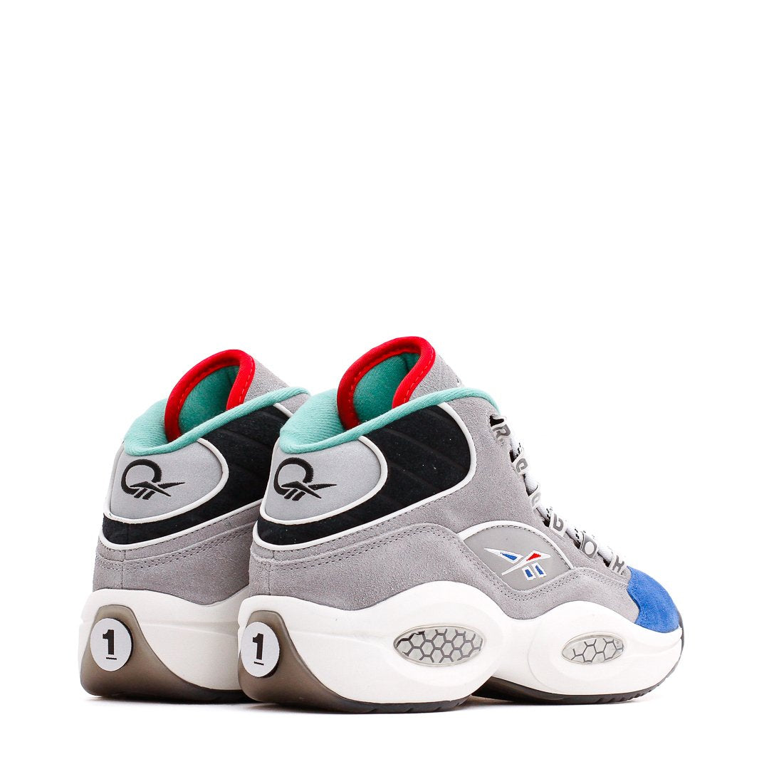 Reebok Classics Basketball Men Question Mid Allen Iverson Draft Night Grey Blue GZ7283
