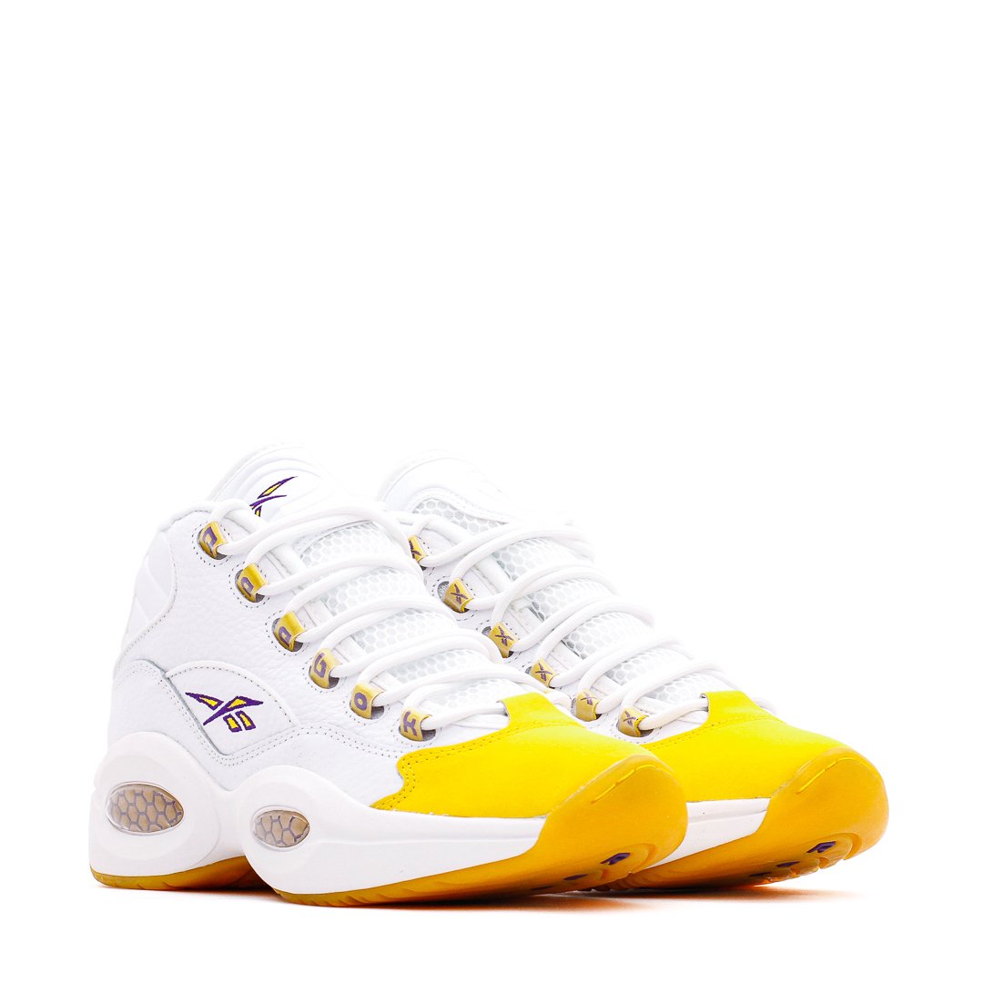 Reebok Classics Basketball Men Question Mid Allen Iverson Yellow Toe Core FX4278