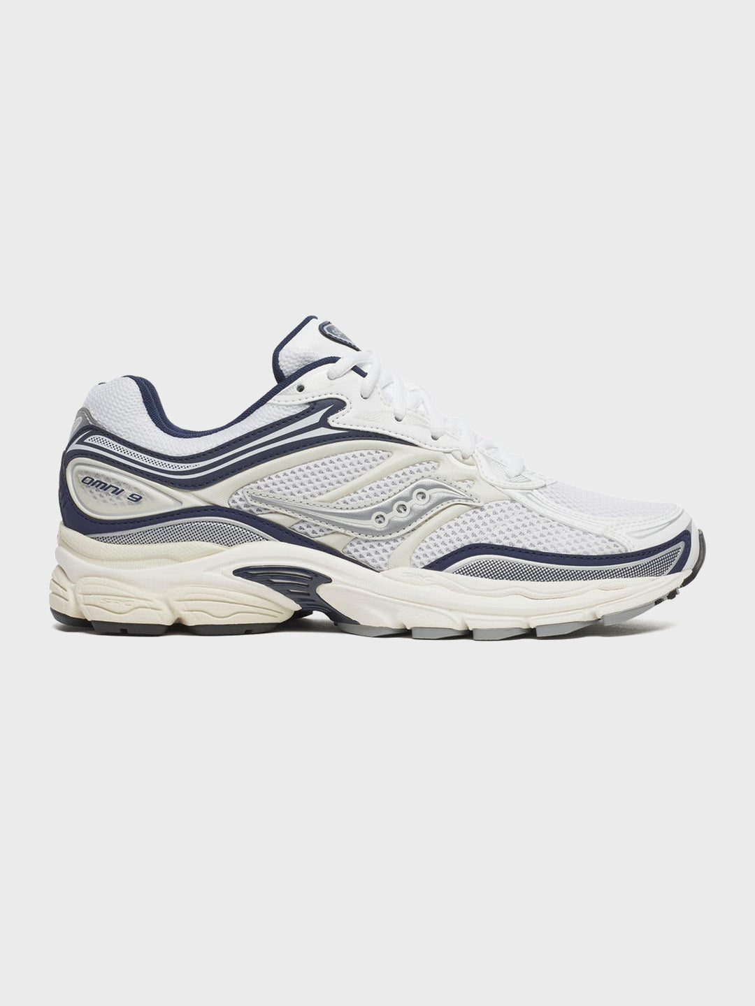 Saucony Progrid Omni 9 Sneakers | White/Navy